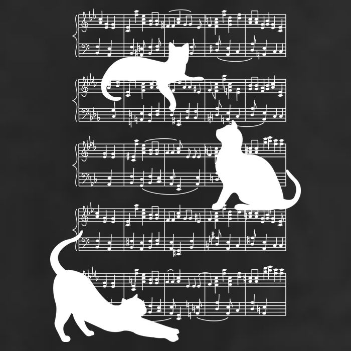 Cat Music Note Sheet 25L Jumbo Tote