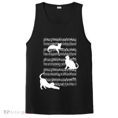 Cat Music Note Sheet PosiCharge Competitor Tank
