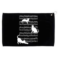 Cat Music Note Sheet Grommeted Golf Towel