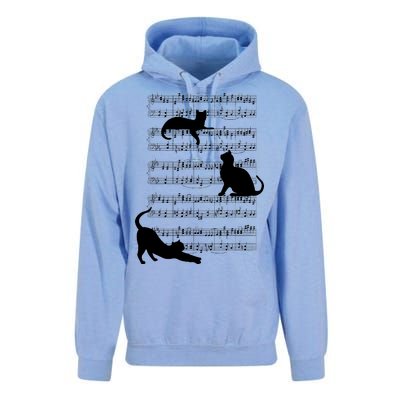 Cat Music Note Sheet Unisex Surf Hoodie