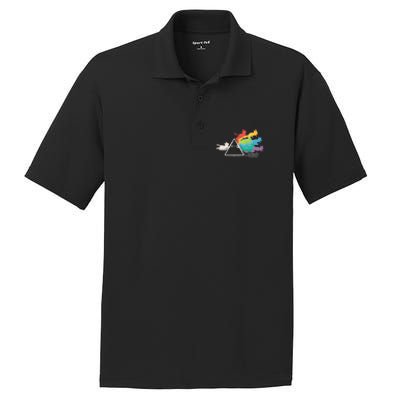 Cat Rainbow Prism PosiCharge RacerMesh Polo