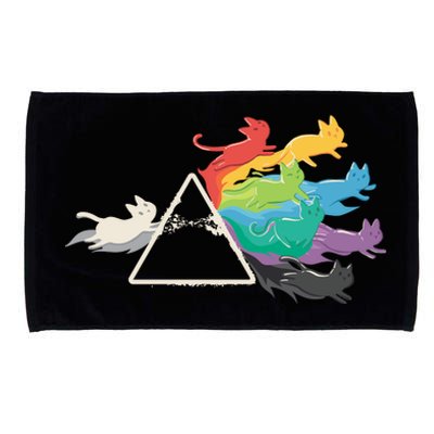 Cat Rainbow Prism Microfiber Hand Towel