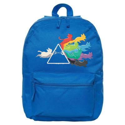 Cat Rainbow Prism 16 in Basic Backpack