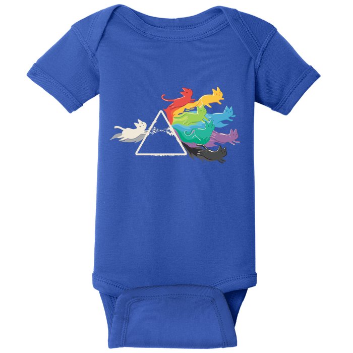 Cat Rainbow Prism Baby Bodysuit