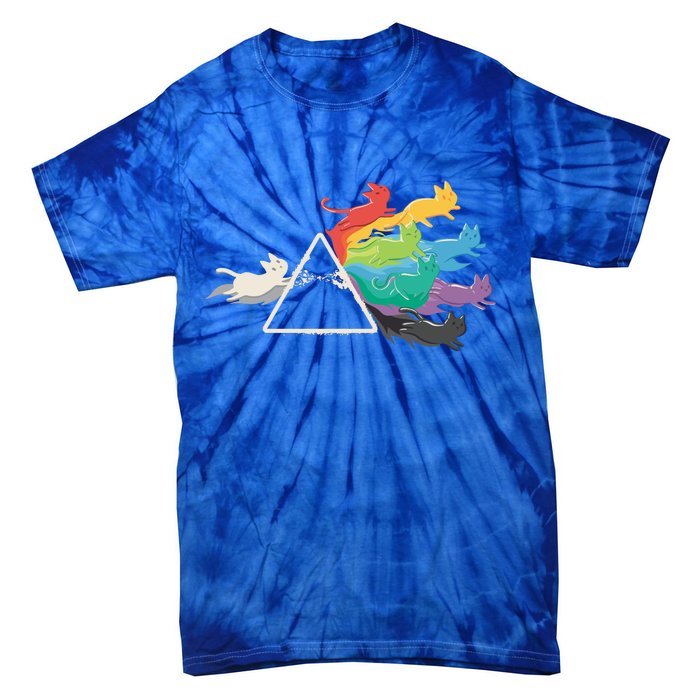 Cat Rainbow Prism Tie-Dye T-Shirt