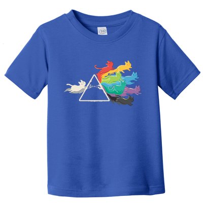 Cat Rainbow Prism Toddler T-Shirt