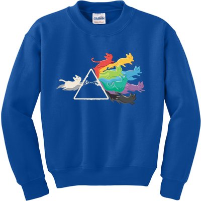 Cat Rainbow Prism Kids Sweatshirt