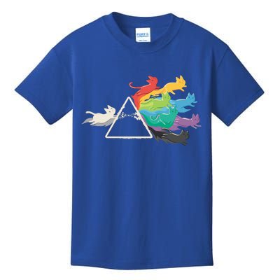 Cat Rainbow Prism Kids T-Shirt