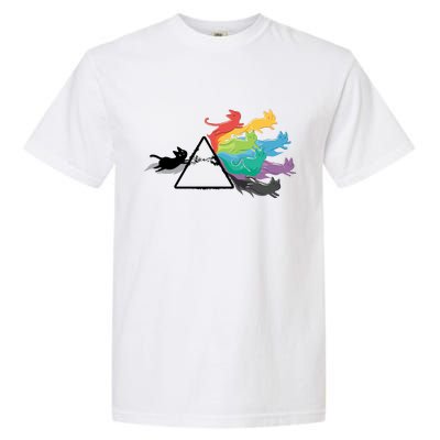 Cat Rainbow Prism Garment-Dyed Heavyweight T-Shirt