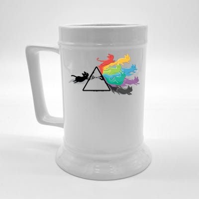 Cat Rainbow Prism Beer Stein