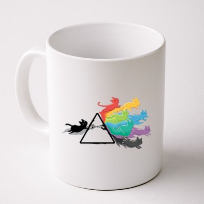 Cat Rainbow Prism Coffee Mug