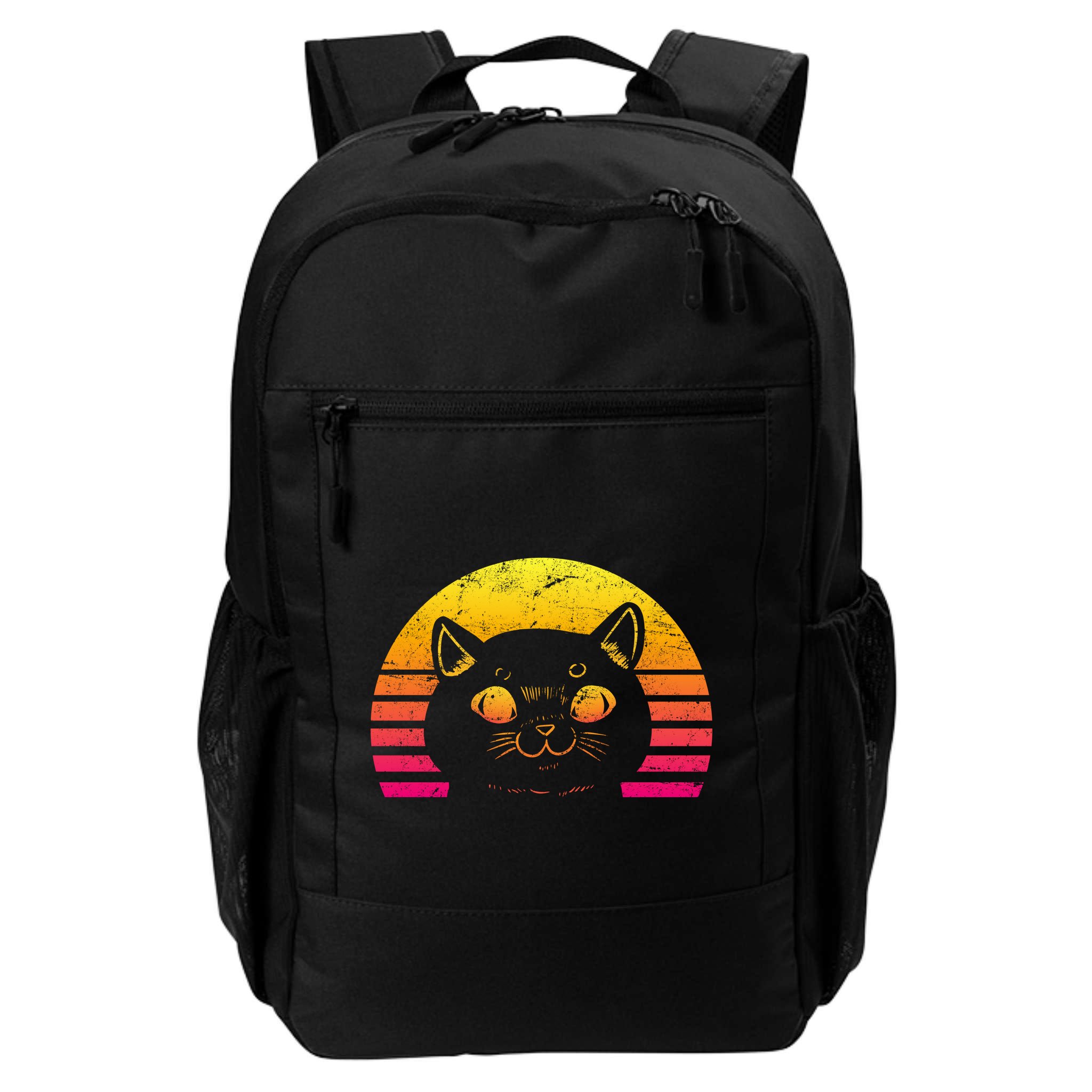 Cat Retro Sunset Backpack