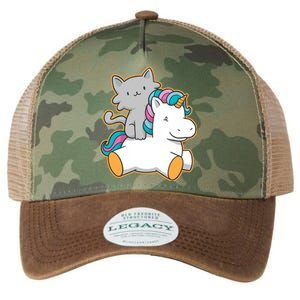 Cat Riding Unicorn Legacy Tie Dye Trucker Hat