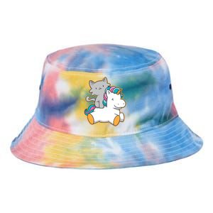 Cat Riding Unicorn Tie Dye Newport Bucket Hat