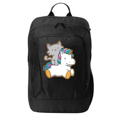 Cat Riding Unicorn City Backpack