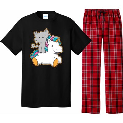 Cat Riding Unicorn Pajama Set