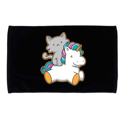 Cat Riding Unicorn Microfiber Hand Towel