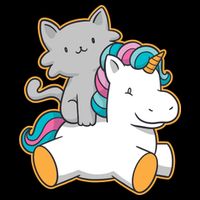 Cat Riding Unicorn Wool Snapback Cap
