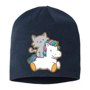 Cat Riding Unicorn Sustainable Beanie