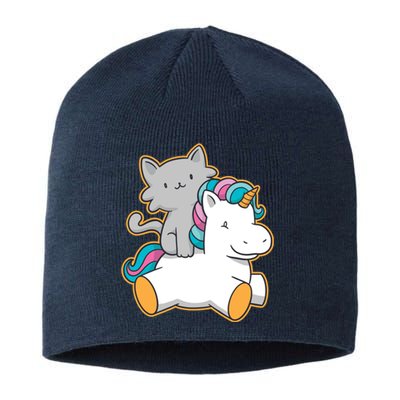 Cat Riding Unicorn Sustainable Beanie