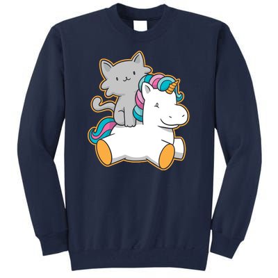 Cat Riding Unicorn Tall Sweatshirt