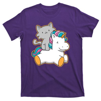 Cat Riding Unicorn T-Shirt