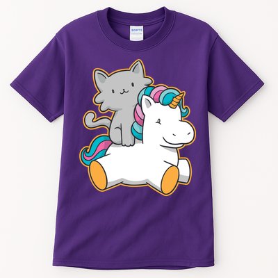 Cat Riding Unicorn Tall T-Shirt