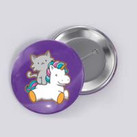 Cat Riding Unicorn Button