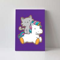 Cat Riding Unicorn Canvas