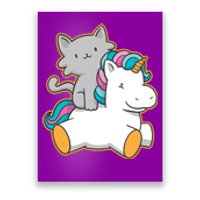 Cat Riding Unicorn Poster