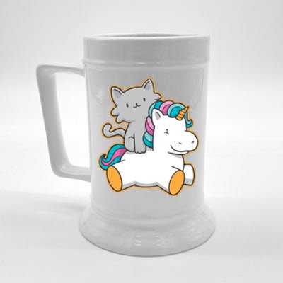 Cat Riding Unicorn Beer Stein