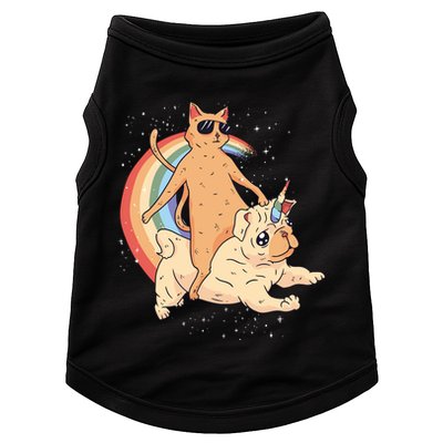 Cat Riding Unidog Funny Dog Unicorn Doggie Tank