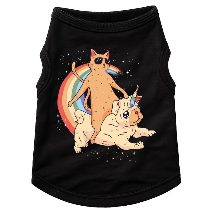 Cat Riding Unidog Funny Dog Unicorn Doggie Tank