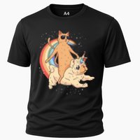 Cat Riding Unidog Funny Dog Unicorn Performance Shirt