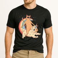 Cat Riding Unidog Funny Dog Unicorn Performance Shirt