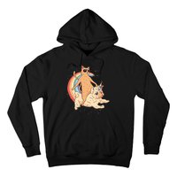 Cat Riding Unidog Funny Dog Unicorn Hoodie