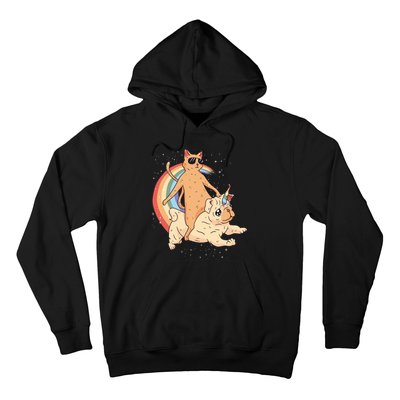 Cat Riding Unidog Funny Dog Unicorn Hoodie