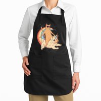 Cat Riding Unidog Funny Dog Unicorn Apron