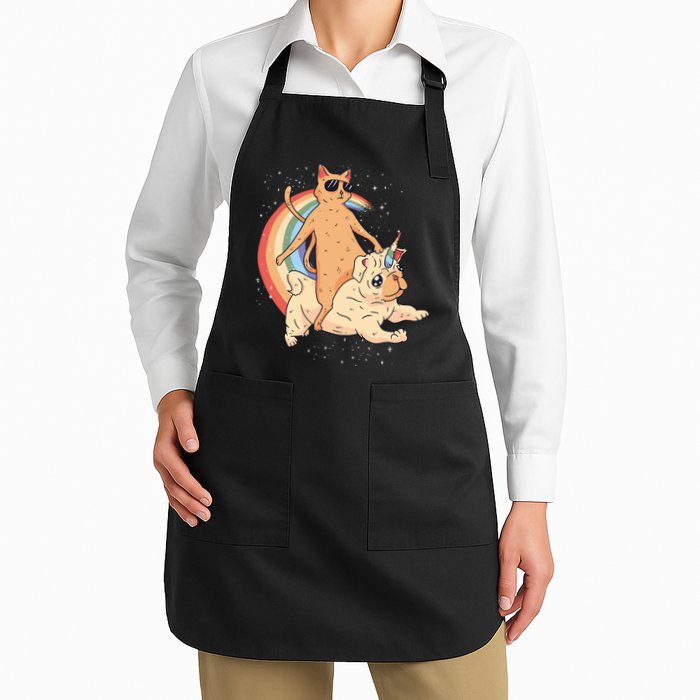 Cat Riding Unidog Funny Dog Unicorn Apron