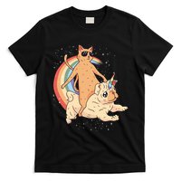 Cat Riding Unidog Funny Dog Unicorn T-Shirt
