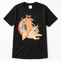 Cat Riding Unidog Funny Dog Unicorn Tall T-Shirt