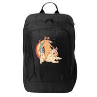 Cat Riding Unidog Funny Dog Unicorn City Backpack