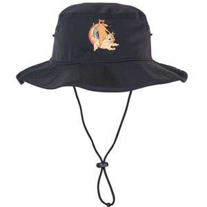 Cat Riding Unidog Funny Dog Unicorn Legacy Cool Fit Booney Bucket Hat