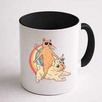 Cat Riding Unidog Funny Dog Unicorn Mug