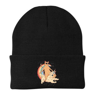 Cat Riding Unidog Funny Dog Unicorn Beanie