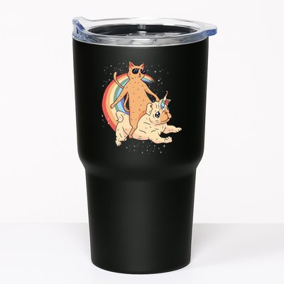 Cat Riding Unidog Funny Dog Unicorn Tumbler
