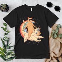 Cat Riding Unidog Funny Dog Unicorn Premium T-Shirt
