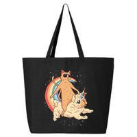 Cat Riding Unidog Funny Dog Unicorn 25L Jumbo Tote