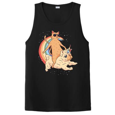 Cat Riding Unidog Funny Dog Unicorn PosiCharge Competitor Tank