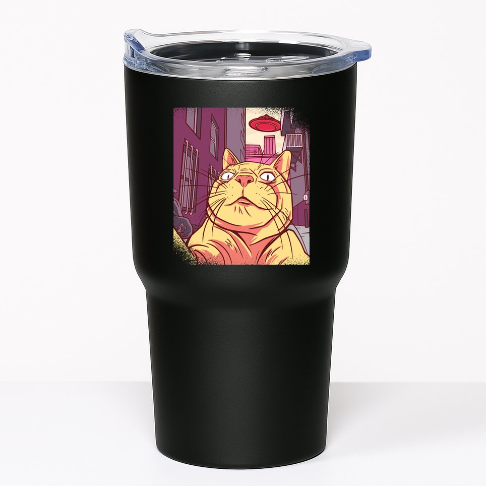 Cat Selfie Funny Tumbler